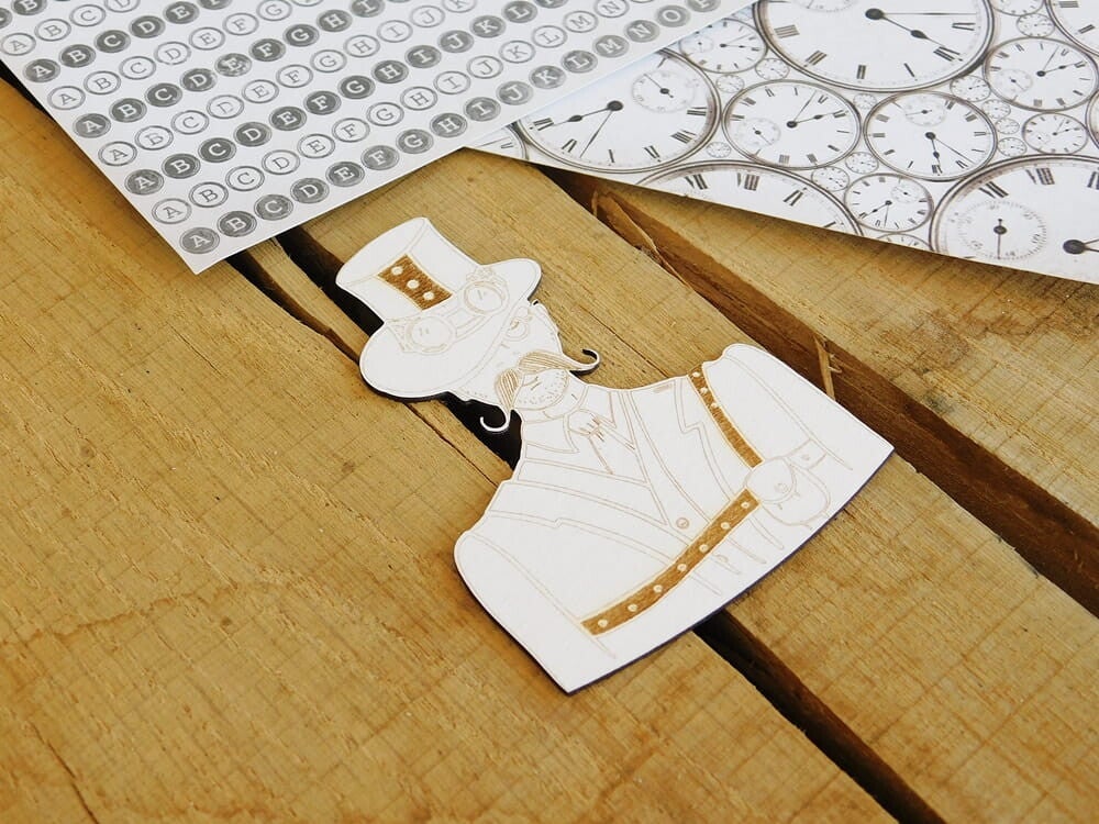 kreatywna chipboard steampunk man