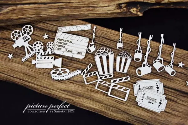 Snipart chipboard picture perfect film goodies