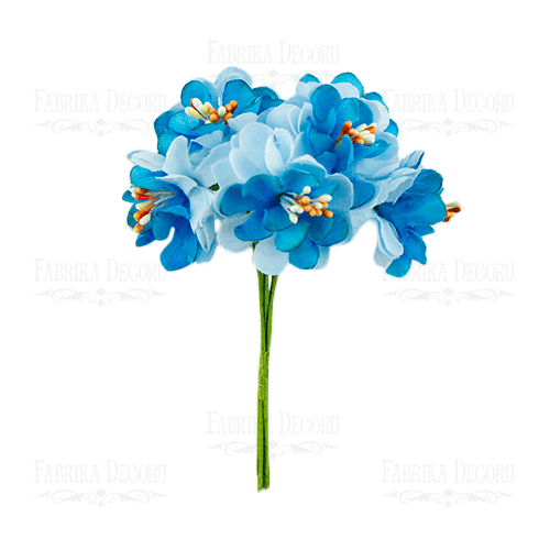 Set of flowers of the apple tree blue with heavenly 6 stuks