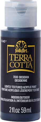folkart terra cotta obsidian