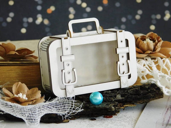 kreatywna chipboard 3d koffertje