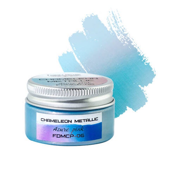 fabrika decoru chameleon metallic paint azure pink 30 ml