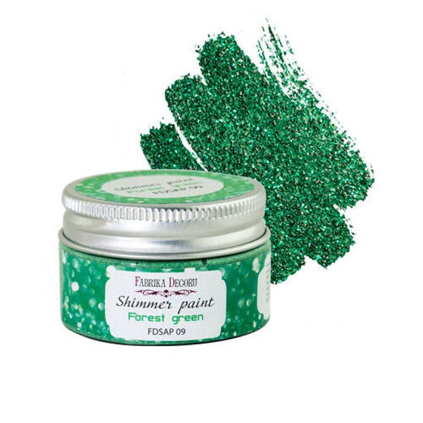 fabrika decoru shimmer paint forest green 30 ml