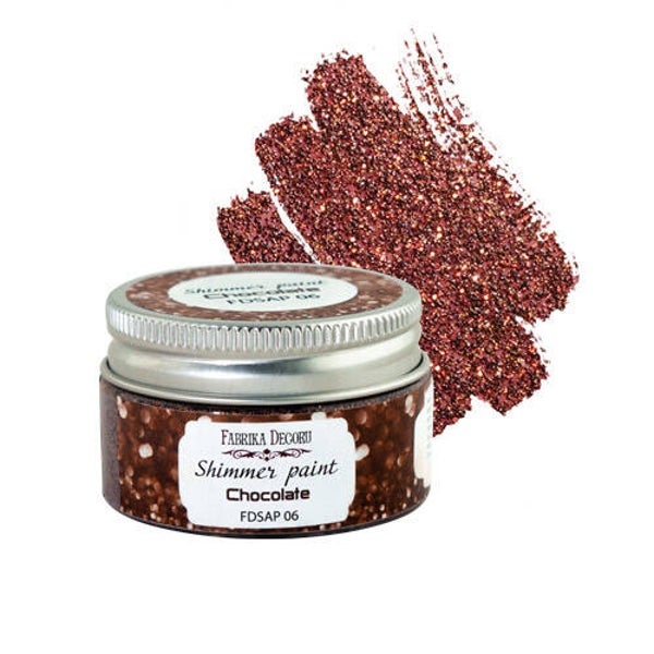 fabrika decoru shimmer paint chocolate 30 ml