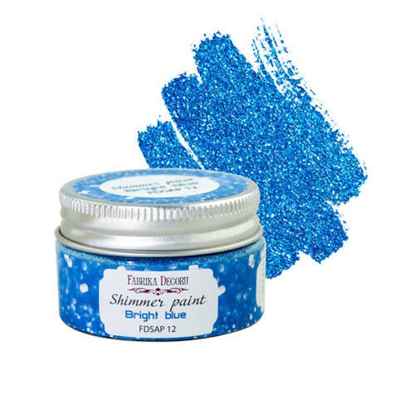 fabrika decoru shimmer paint bright blue 30 ml
