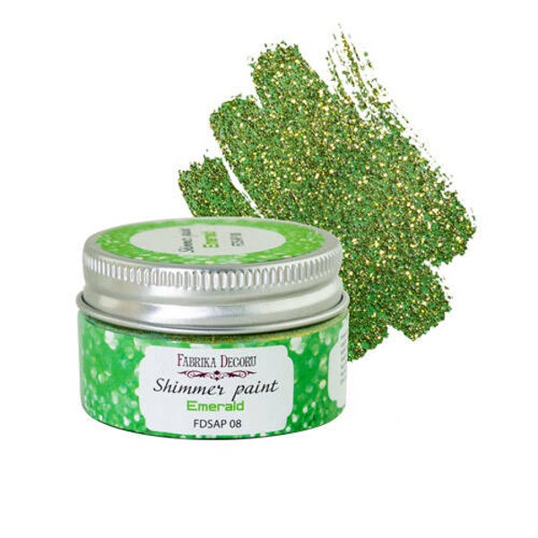 fabrika decoru shimmer paint emerald 30 ml
