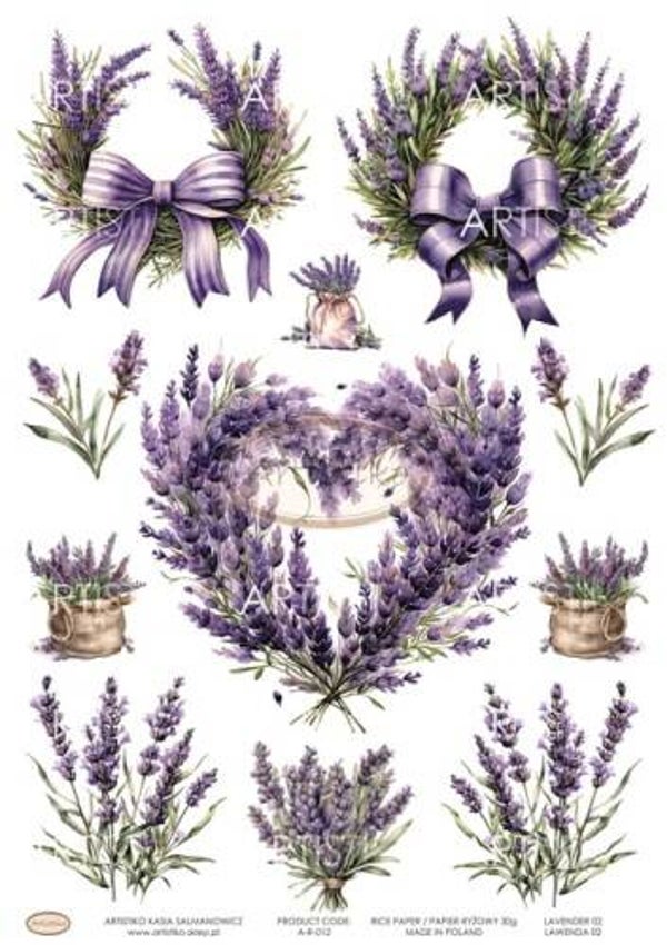 artistiko rijstpapier lavendel 2