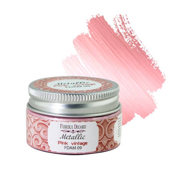 fabrika decoru metallic pink vintage 30 ml