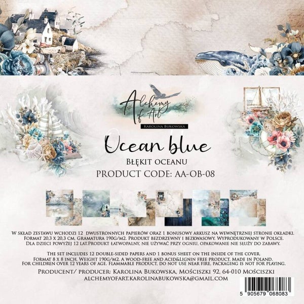 alchemy of art ocean blue 20x20