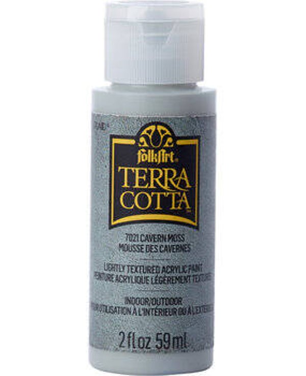 folkart terra cotta cavern moss