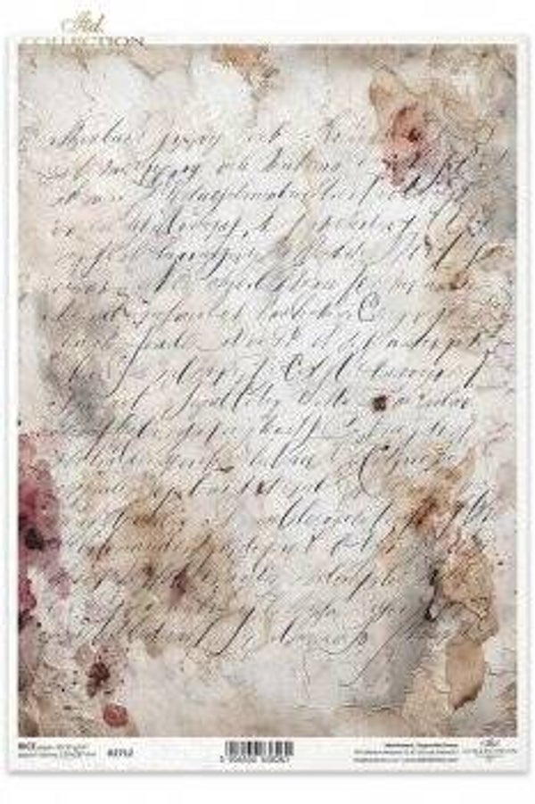 itd rijstpapier a4 vintage geschrift