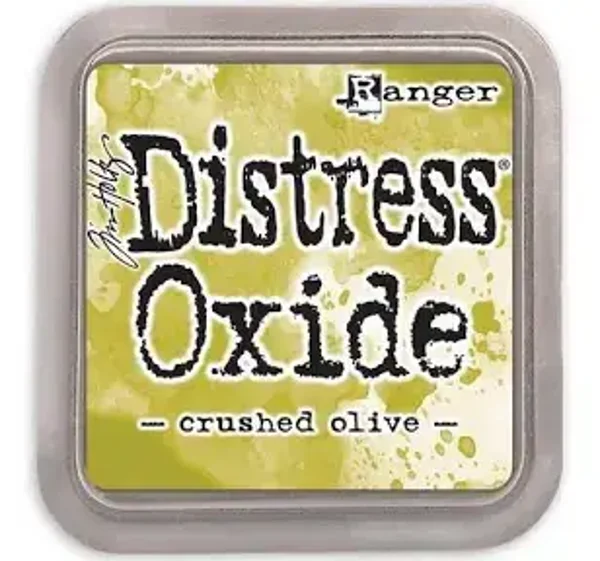 Distress oxide crushed olive