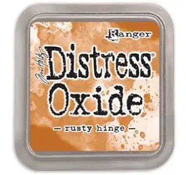 Distress oxide rusty hinge