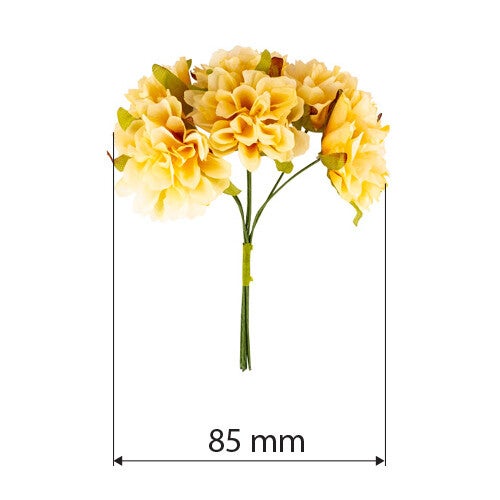 Set of sweet cherry flowers, peach, 6 stuks