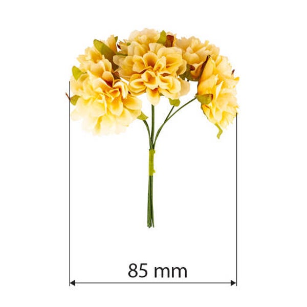 Set of sweet cherry flowers, peach, 6 stuks