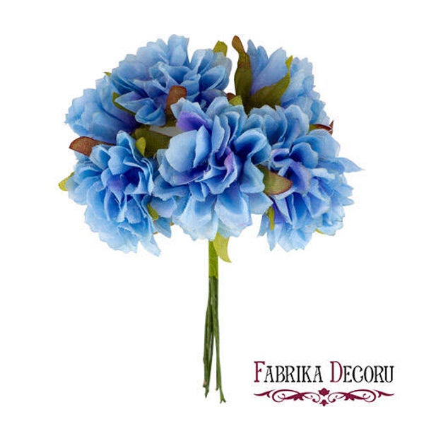 Set of sweet cherry flowers, skyblue, 6 stuks