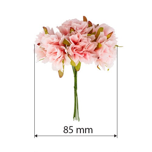 Set of sweet cherry flowers, pale pink, 6 pcs