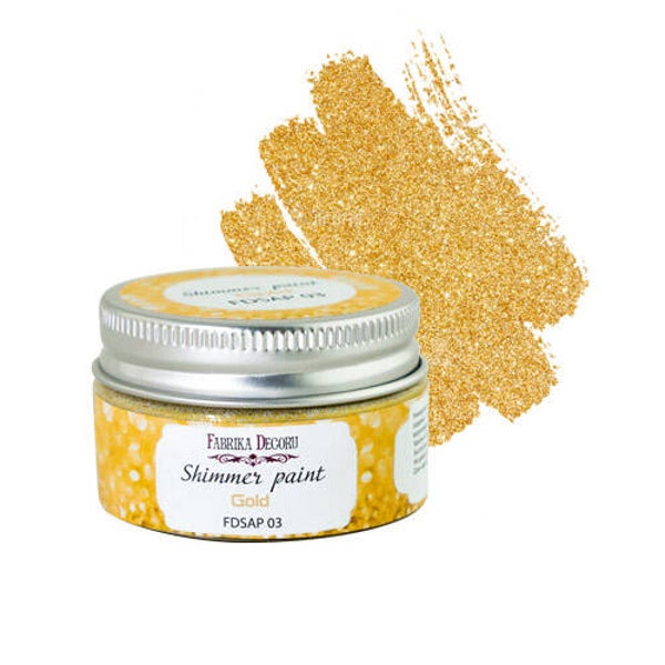 fabrika decoru shimmer paint gold 30 ml