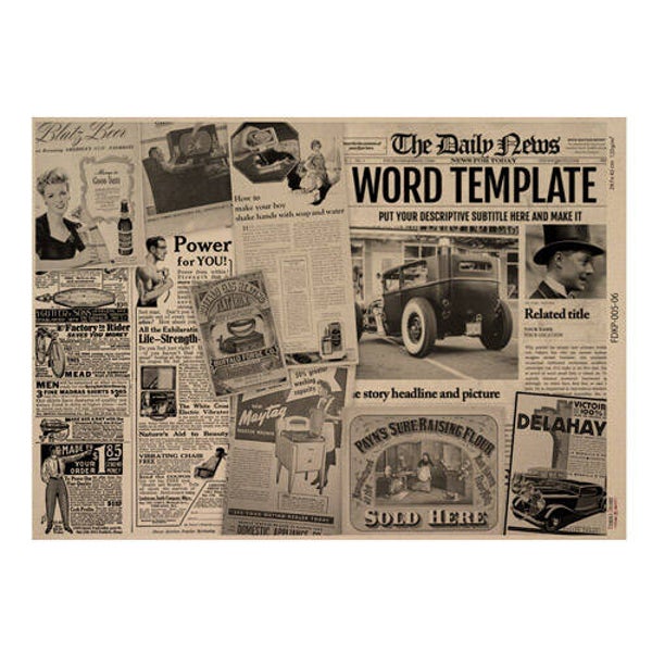 fabrika decoru decoupage papier newspaper advertisements 9
