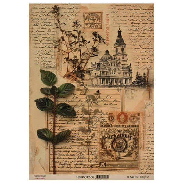 fabrika decoru decoupage papier naturalist notes 5