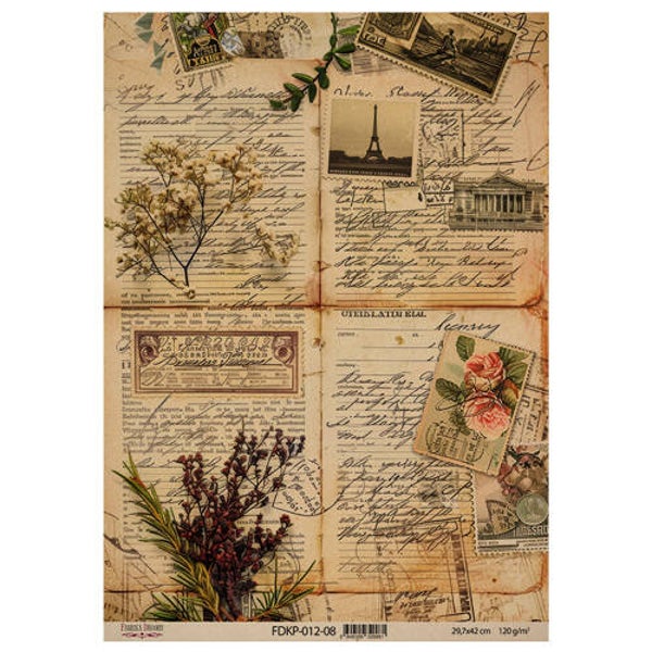 fabrika decoru decoupage papier naturalist notes 8