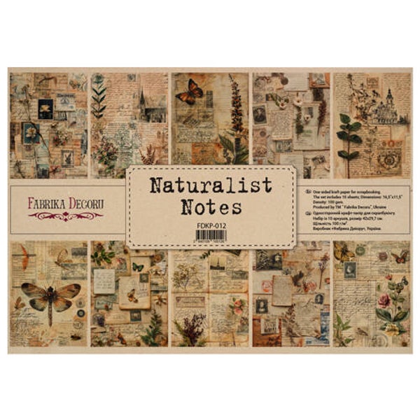 fabrika decoru decoupage papier naturalist notes set