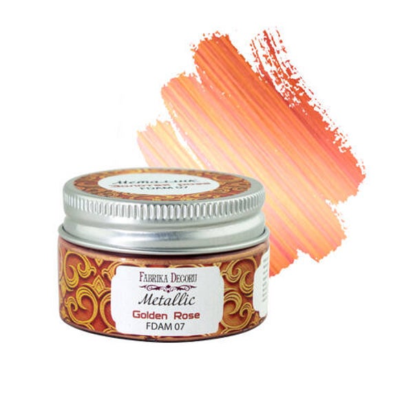 fabrika decoru metallic golden rose 30 ml