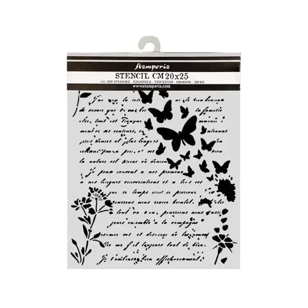 stamperia stencil flowers and poems