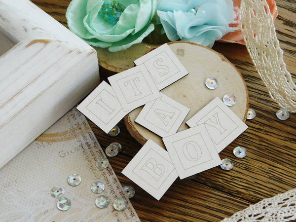 kreatywna chipboard its a boy