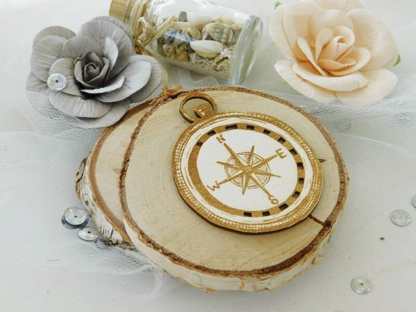 kreatywna chipboard kompas