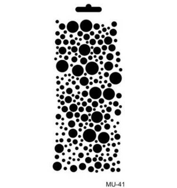 Cadence mixed media stencil cirkels stippen patroon 10x25cm