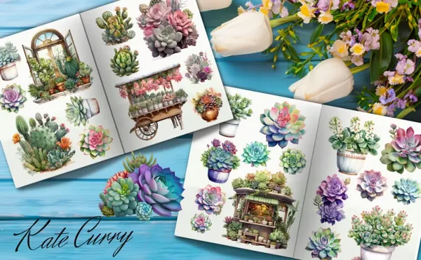 Succulents Ephemera Book