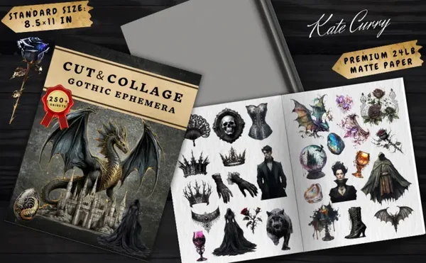 Cut and Collage Gothic Ephemera Book