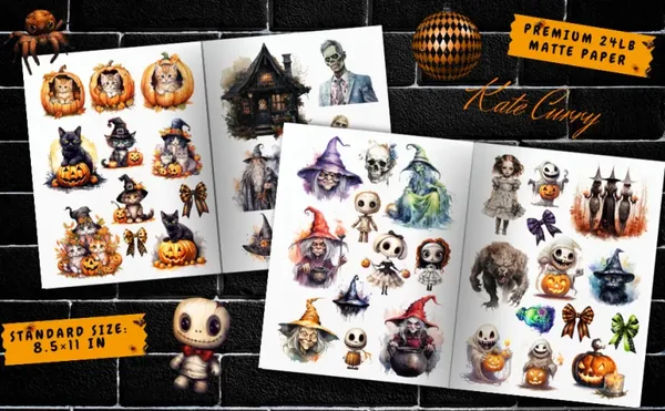 Cut and Collage Creepy Halloween Ephemera Book