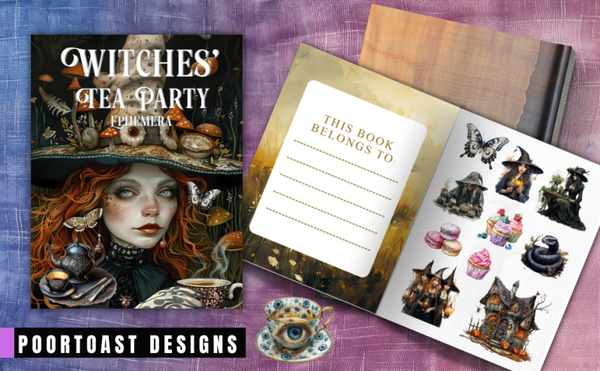 Ephemera boek witches tea party