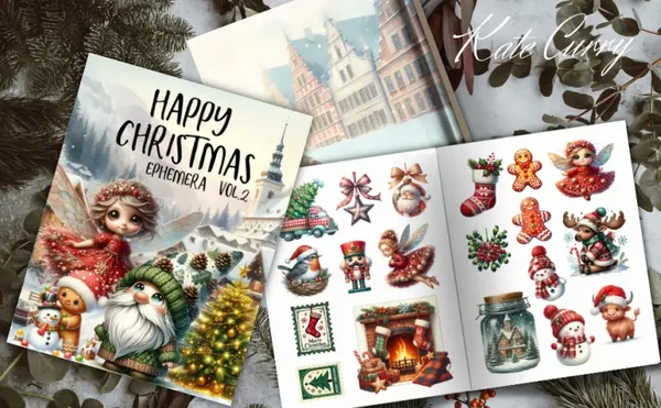 Happy Christmas Ephemera Book Vol.2