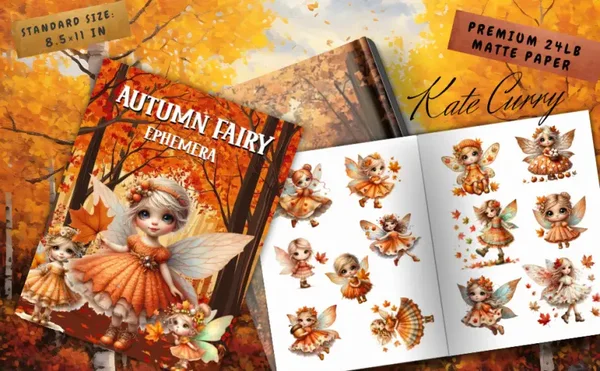 Autumn Fairy Ephemera Book
