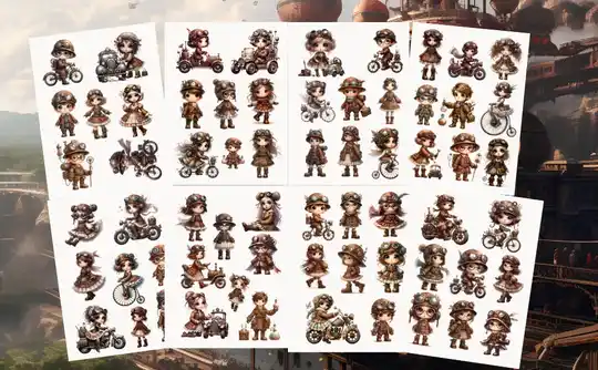 The Story of Steampunk Girls Ephemera Book