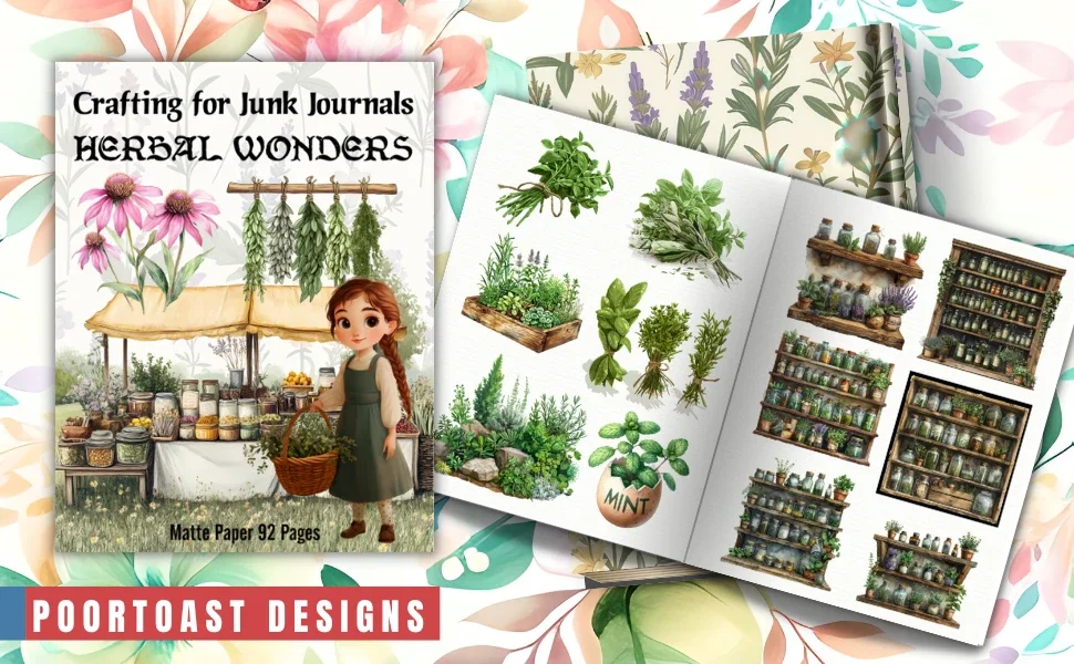 Crafting for Junk Journals Herbal Wonders Ephemera Book