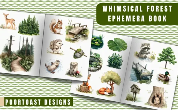 Crafting for Junk Journals Whimsical Forest Ephemera Book