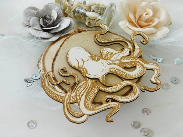 kreatywna chipboard octopus