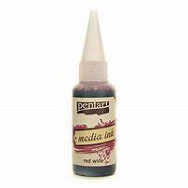 pentart mix media inkt red wine