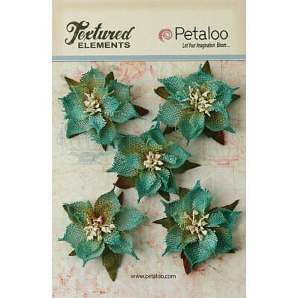 petaloo pointsettias blue