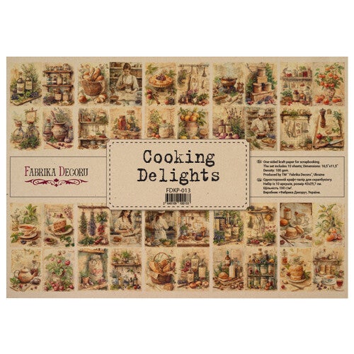 fabrika decoru decoupage papier cooking delight set