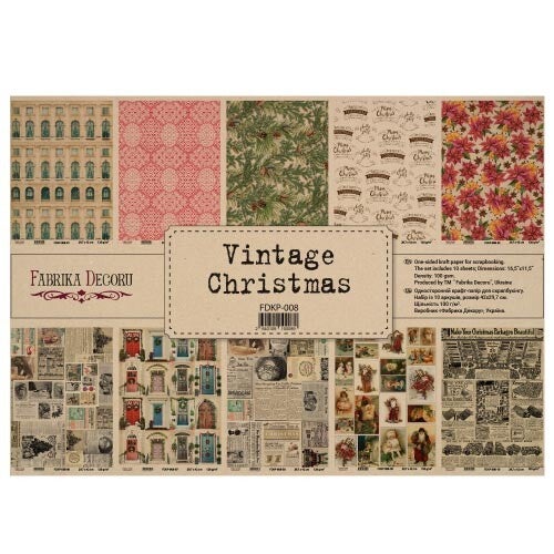 fabrika decoru decoupage papier set vintage christmas