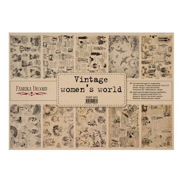 fabrika decoru decoupage papier set vintage women`s world