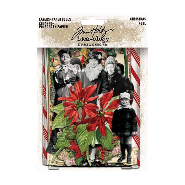 Tim holtz christmas layers + Paper dolls