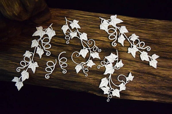 snipart chipboard wandering ivy klimop takken met werveling