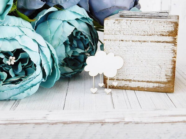 kreatywna chipboard Valentijn  wolk met hartjes