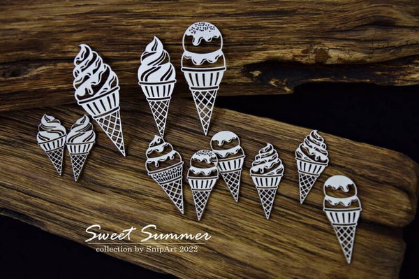 snipart chipboard sweet summer ijs